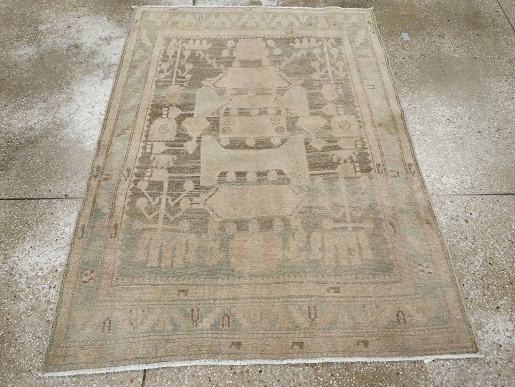 Vintage Persian Malayer Throw Rug, No.29986 - Gsblank