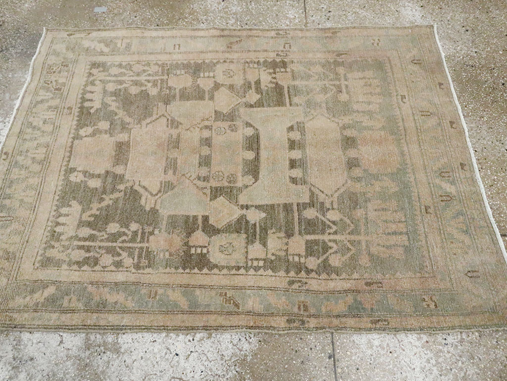 Vintage Persian Malayer Throw Rug, No.29986 - Gsblank
