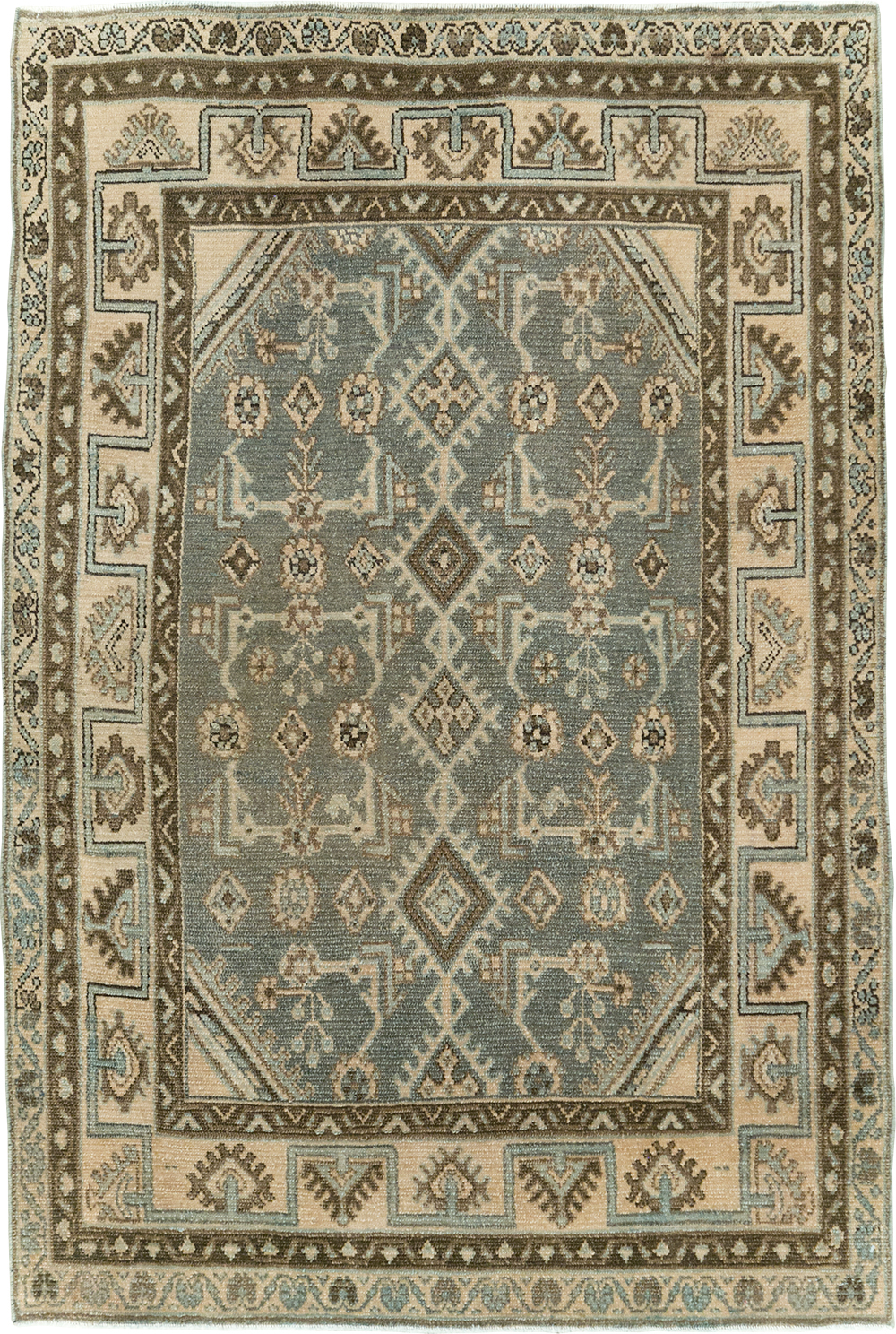 Vintage Persian Malayer Throw Rug, No.29988 - Gsblank
