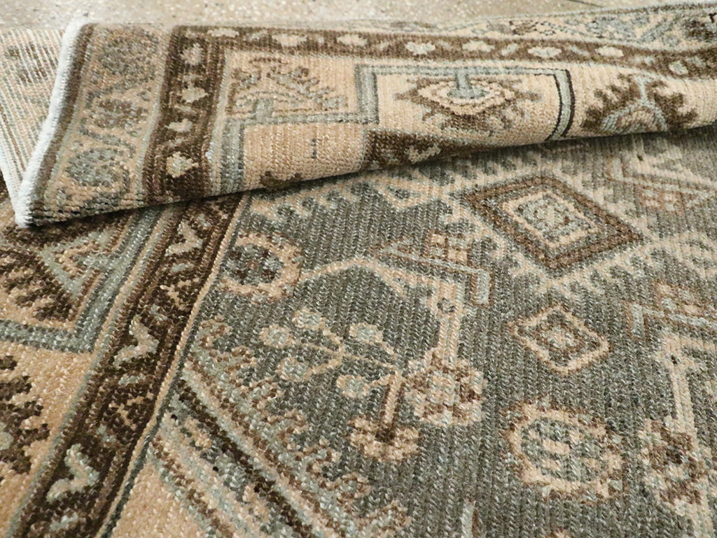 Vintage Persian Malayer Throw Rug, No.29988 - Gsblank