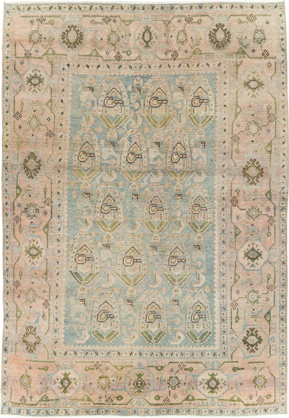 Vintage Persian Malayer Accent Rug, No.29990 - Gsblank