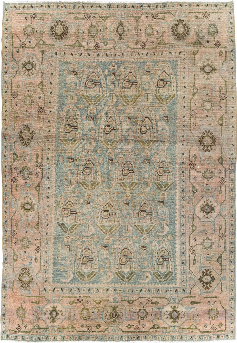 Vintage Persian Malayer Accent Rug, No.29990 - Gsblank