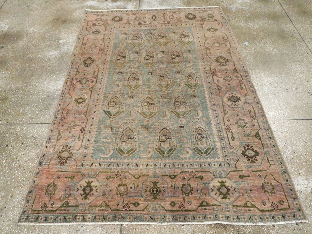 Vintage Persian Malayer Accent Rug, No.29990 - Gsblank