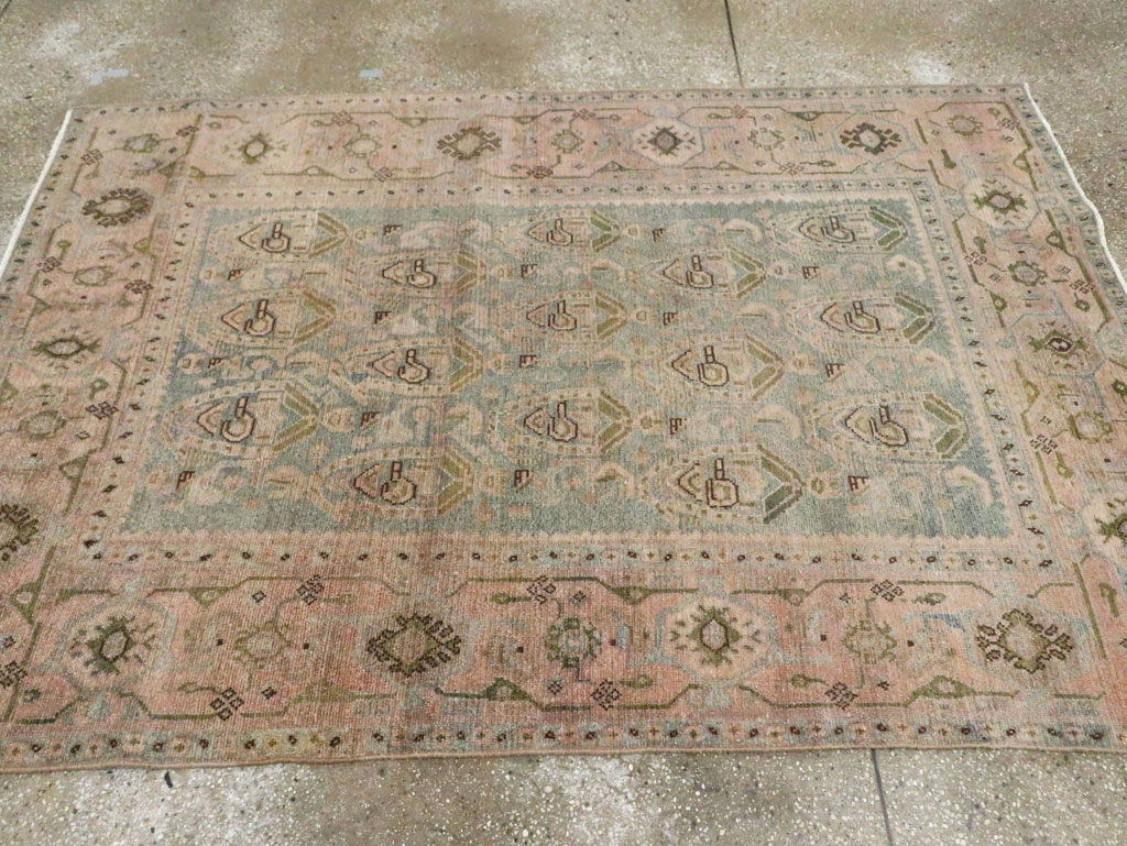 Vintage Persian Malayer Accent Rug, No.29990 - Gsblank