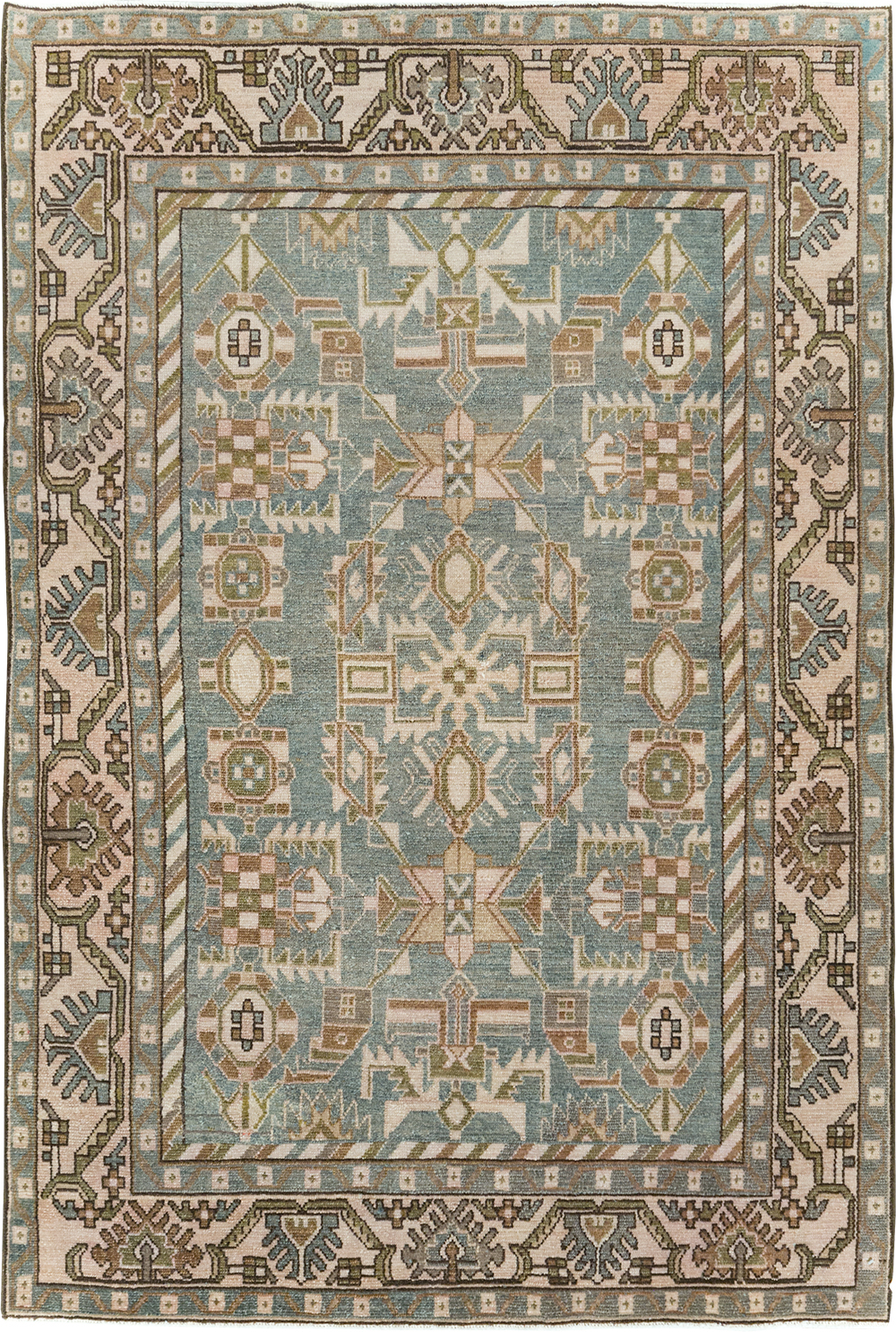 Vintage Persian Malayer Accent Rug, No.29991 - Gsblank