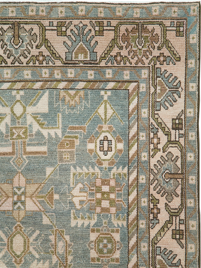 Vintage Persian Malayer Accent Rug, No.29991 - Gsblank