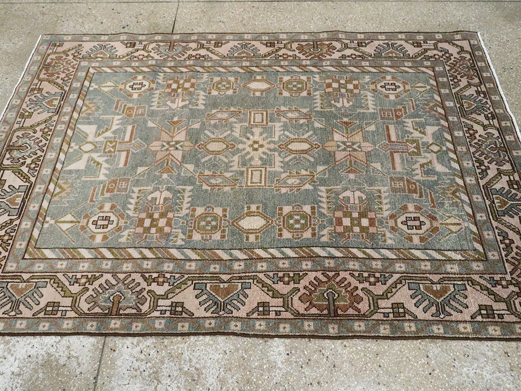 Vintage Persian Malayer Accent Rug, No.29991 - Gsblank