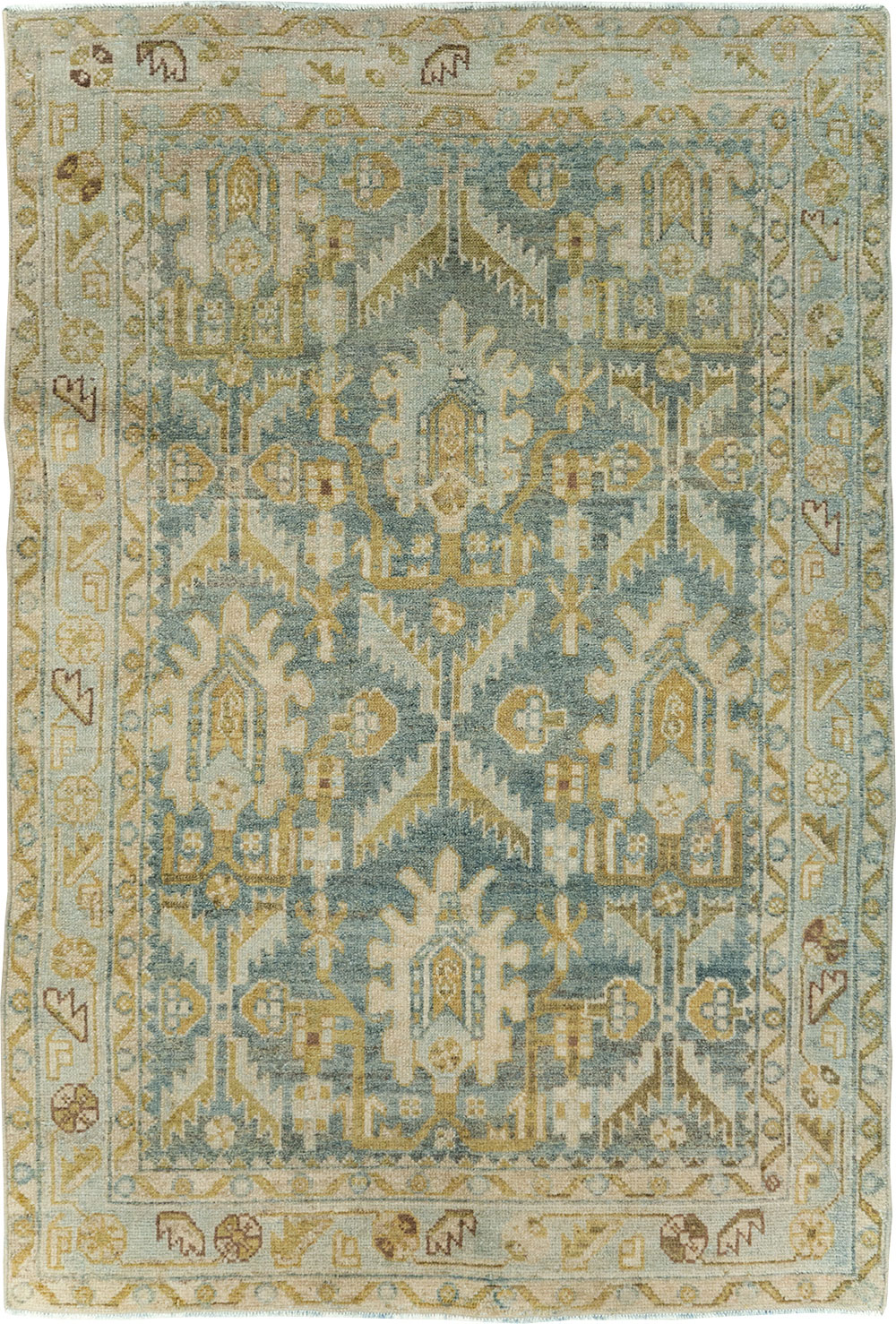 Vintage Persian Malayer Throw Rug, No.29993 - Gsblank