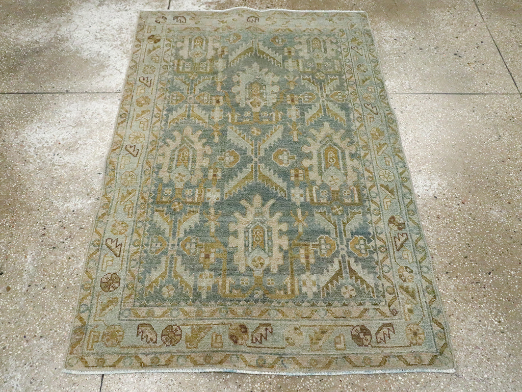 Vintage Persian Malayer Throw Rug, No.29993 - Gsblank