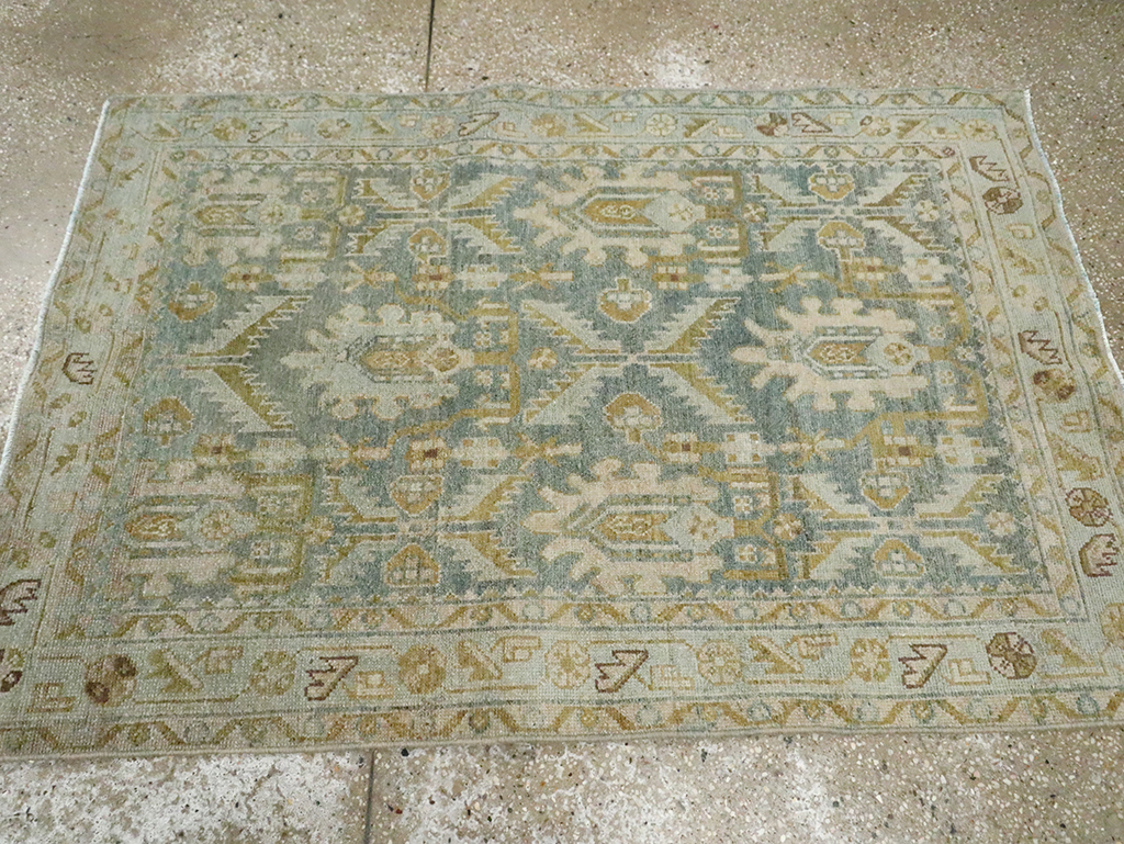 Vintage Persian Malayer Throw Rug, No.29993 - Gsblank