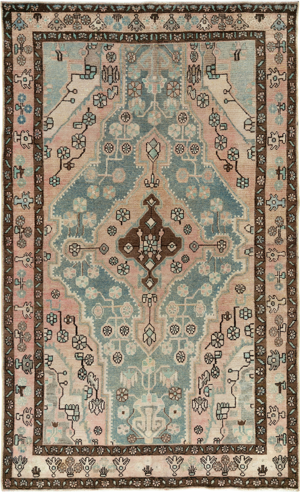 Vintage Persian Malayer Accent Rug, No.29994 - Gsblank