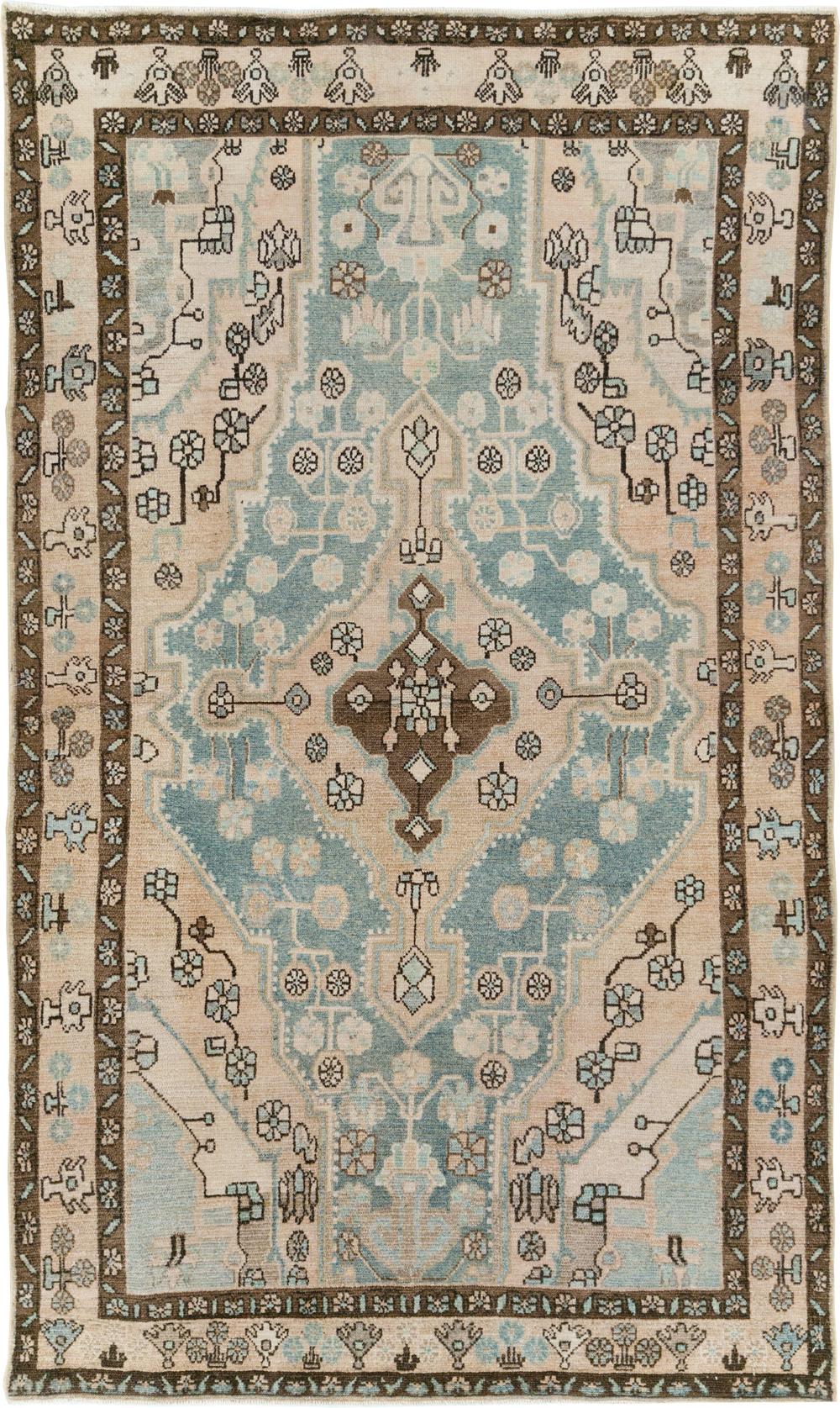Vintage Persian Malayer Accent Rug, No.29994 - Gsblank