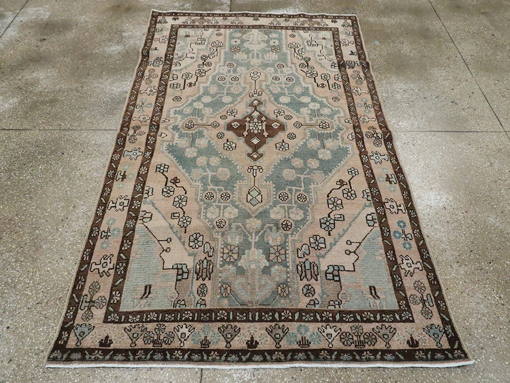 Vintage Persian Malayer Accent Rug, No.29994 - Gsblank