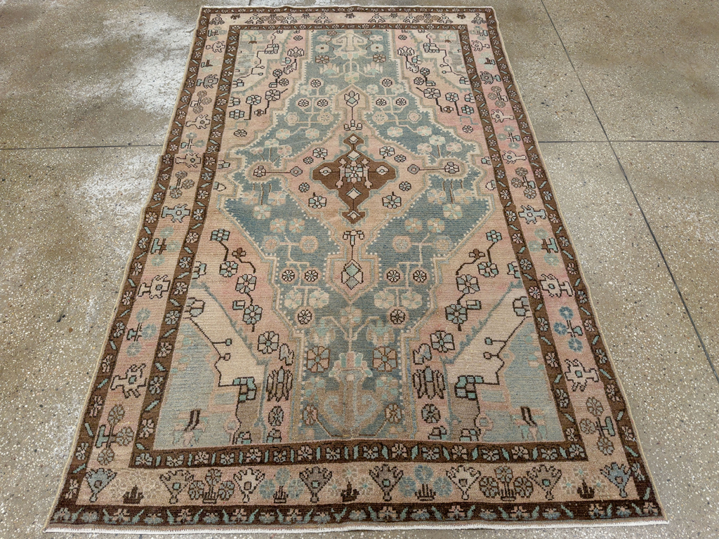 Vintage Persian Malayer Accent Rug, No.29994 - Gsblank