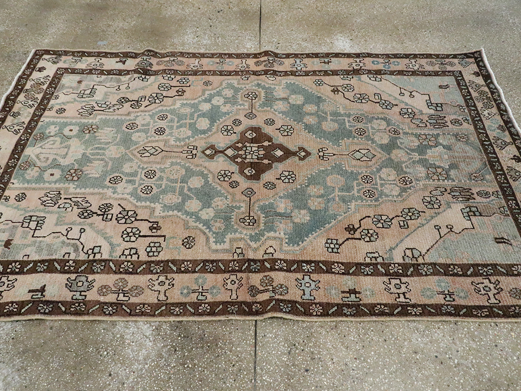 Vintage Persian Malayer Accent Rug, No.29994 - Gsblank