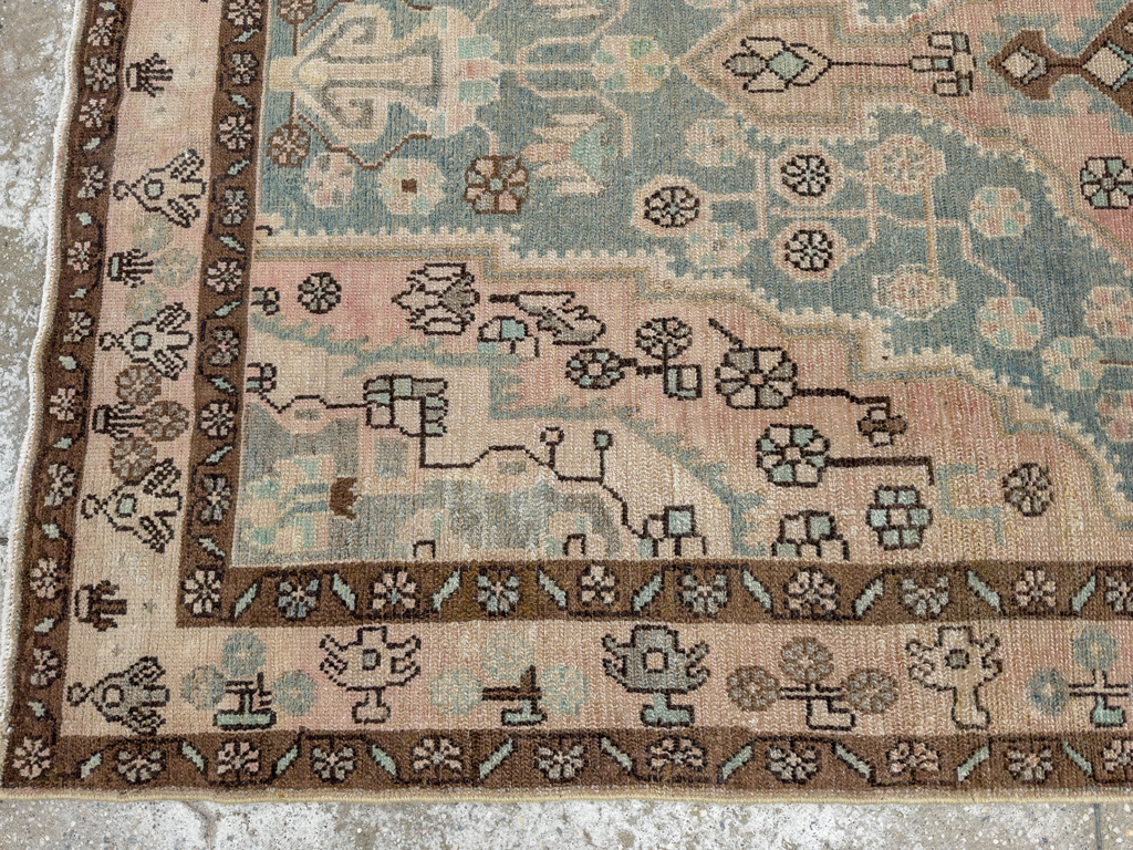 Vintage Persian Malayer Accent Rug, No.29994 - Gsblank