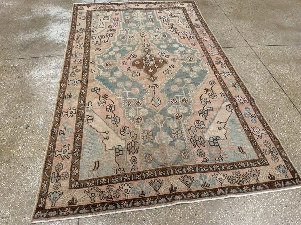 Vintage Persian Malayer Accent Rug, No.29994 - Gsblank