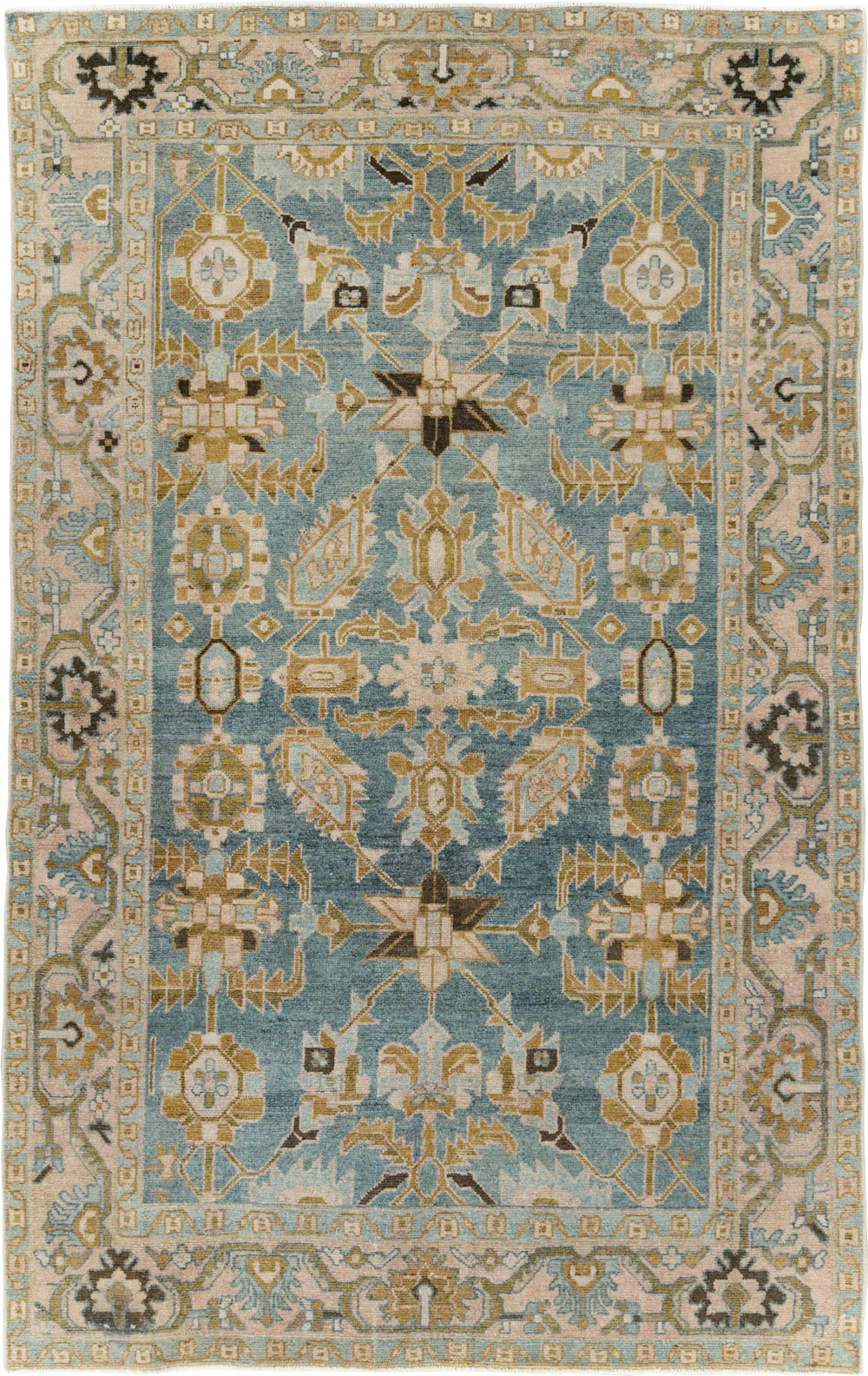Vintage Persian Malayer Accent Rug, No.29996 - Gsblank