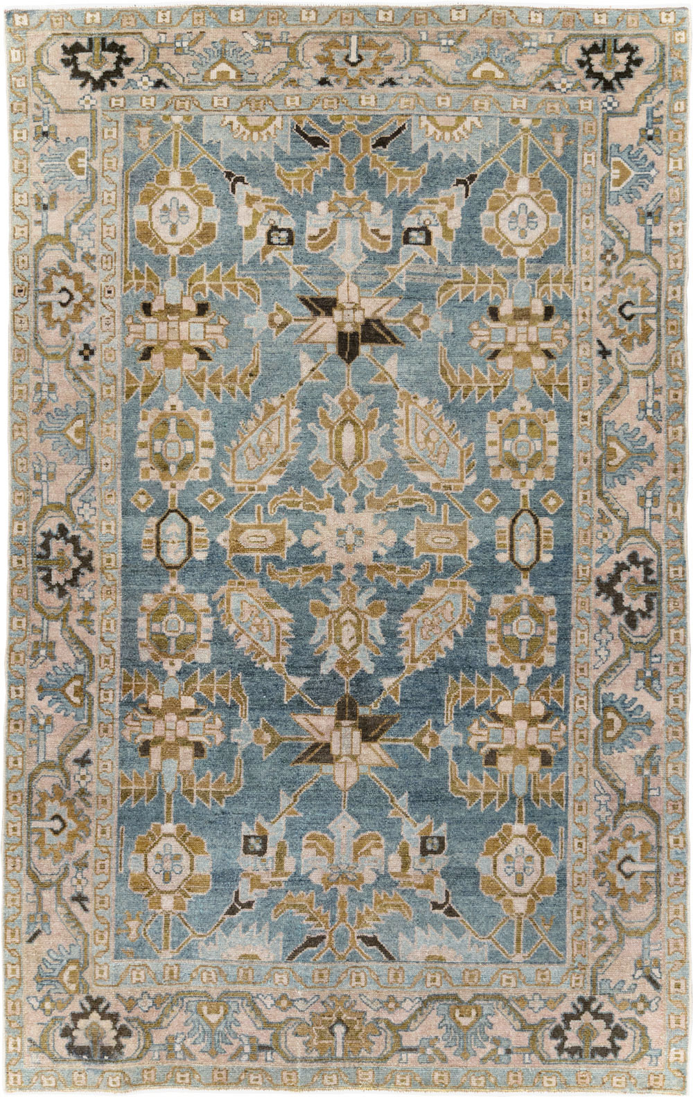 Vintage Persian Malayer Accent Rug, No.29996 - Gsblank