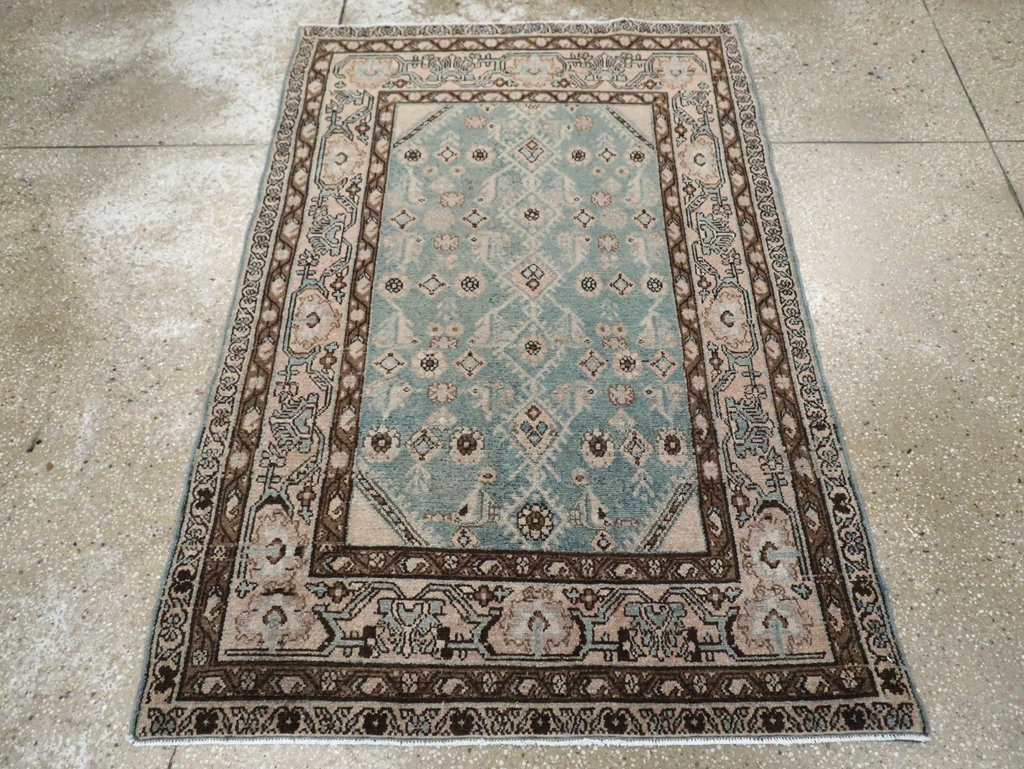 Vintage Persian Malayer Throw Rug, No.29998 - Gsblank