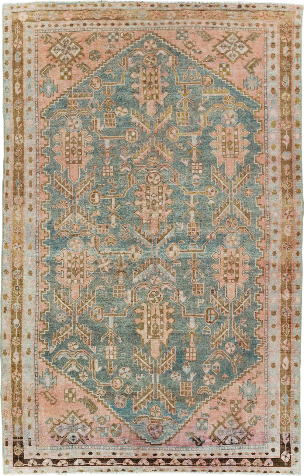 Vintage Persian Malayer Accent Rug, No.30000 - Gsblank