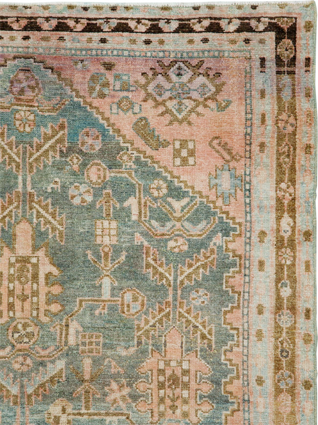 Vintage Persian Malayer Accent Rug, No.30000 - Gsblank