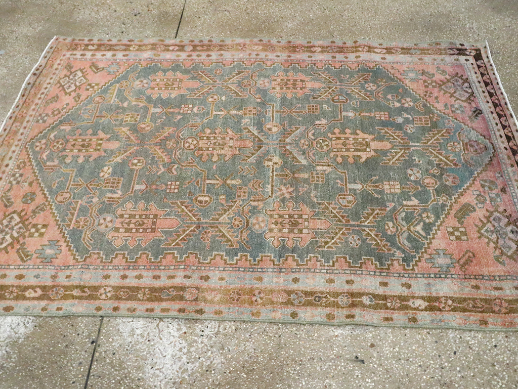 Vintage Persian Malayer Accent Rug, No.30000 - Gsblank