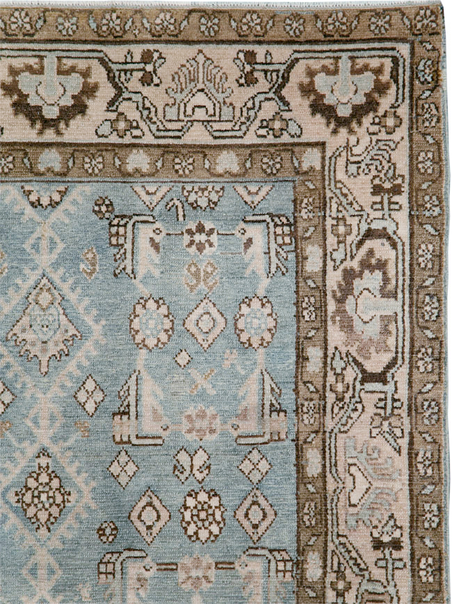 Vintage Persian Malayer Throw Rug, No.30004 - Gsblank