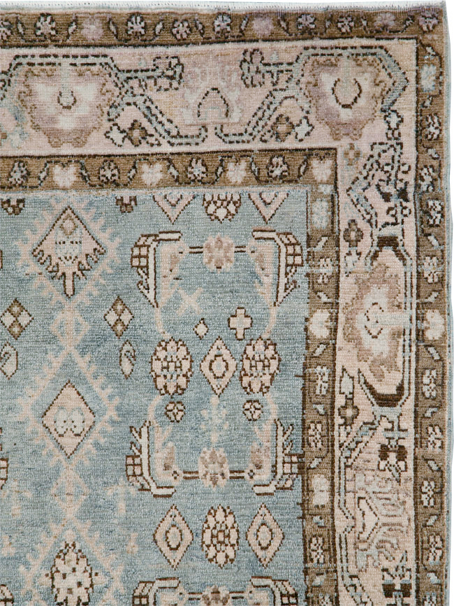 Vintage Persian Malayer Throw Rug, No.30004 - Gsblank