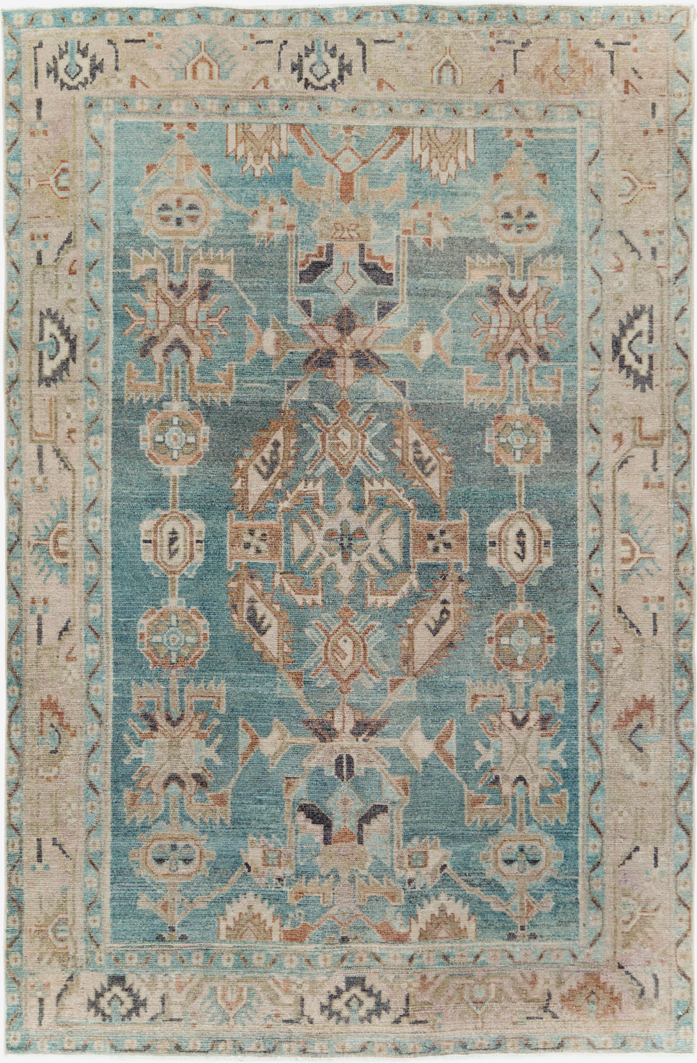 Vintage Persian Malayer Accent Rug, No.30005 - Gsblank