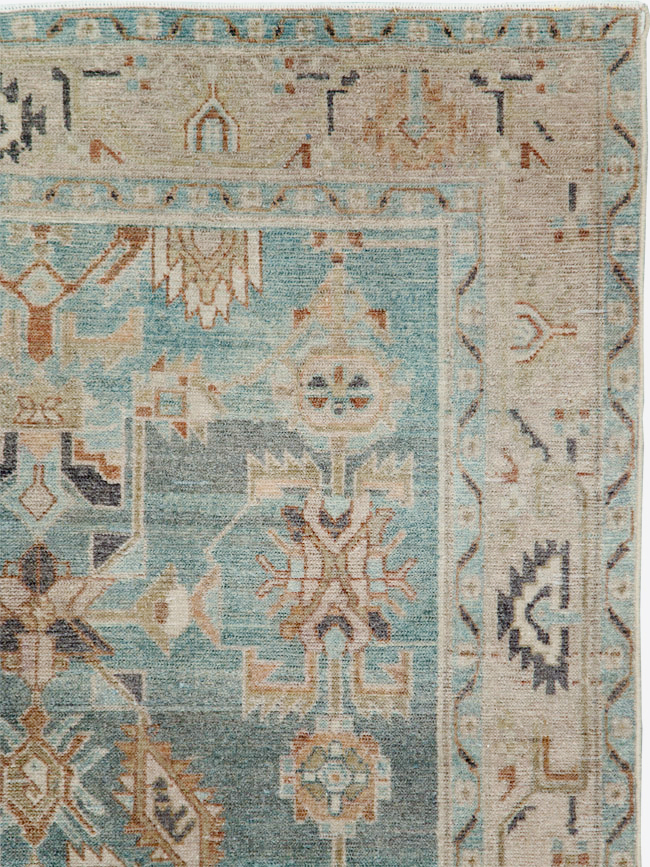 Vintage Persian Malayer Accent Rug, No.30005 - Gsblank