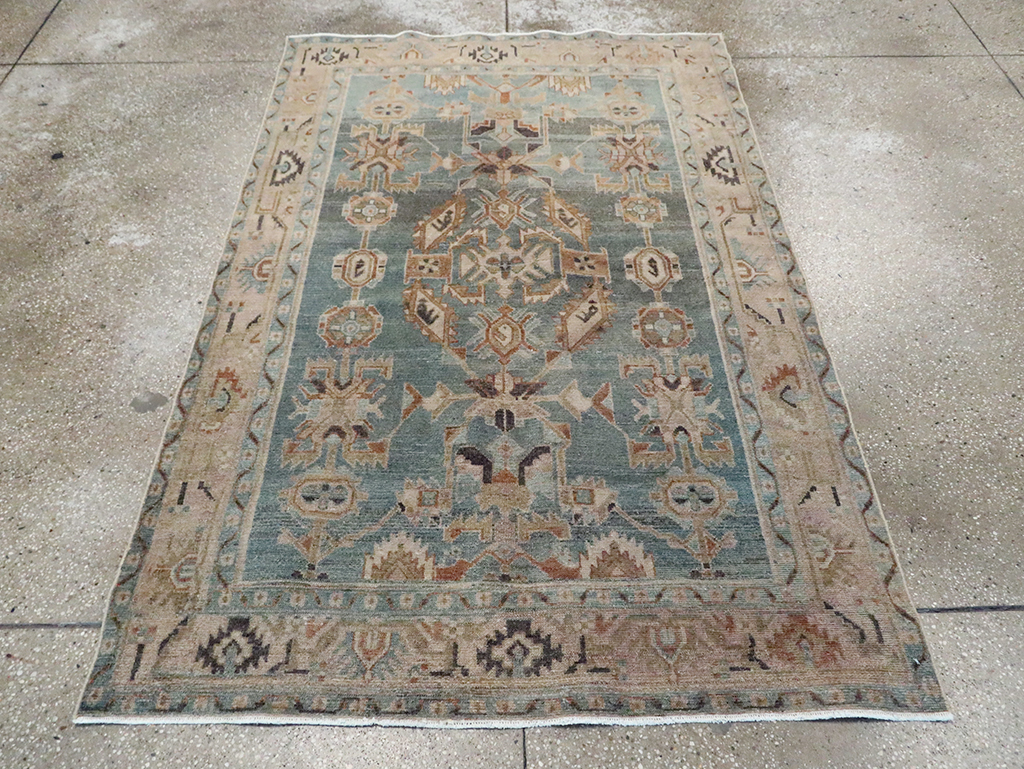 Vintage Persian Malayer Accent Rug, No.30005 - Gsblank