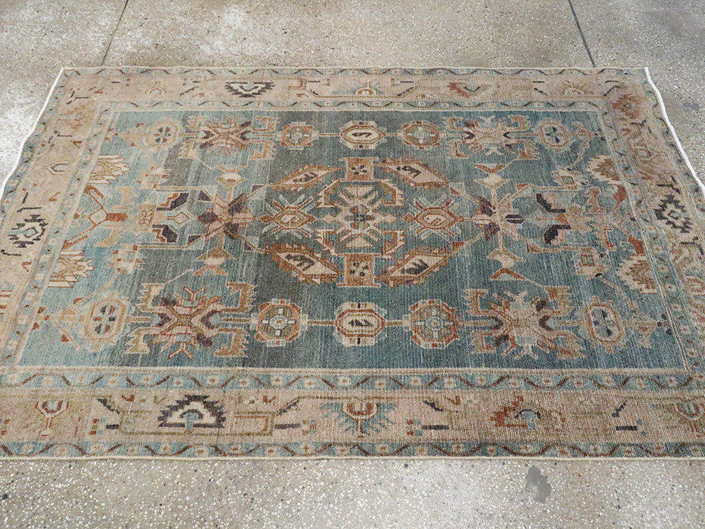 Vintage Persian Malayer Accent Rug, No.30005 - Gsblank