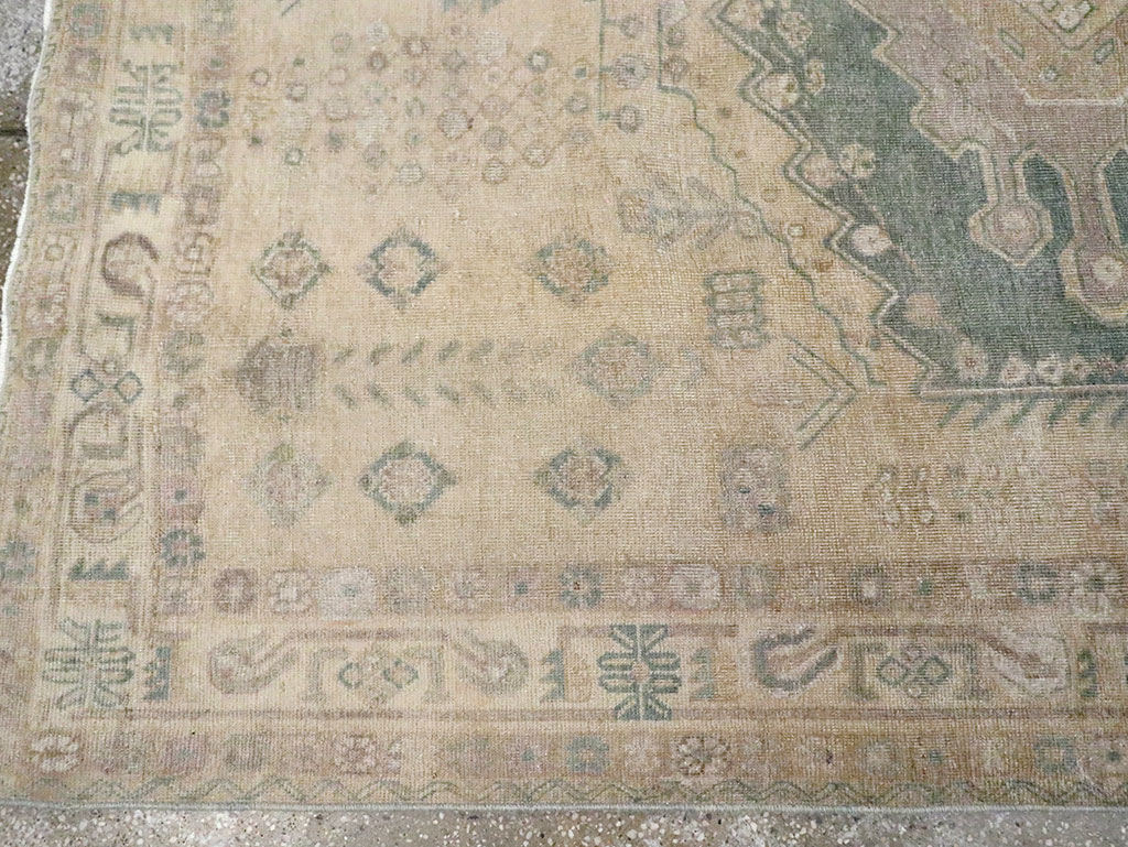 Vintage Persian Shiraz Square Accent Rug, No.30012 - Gsblank