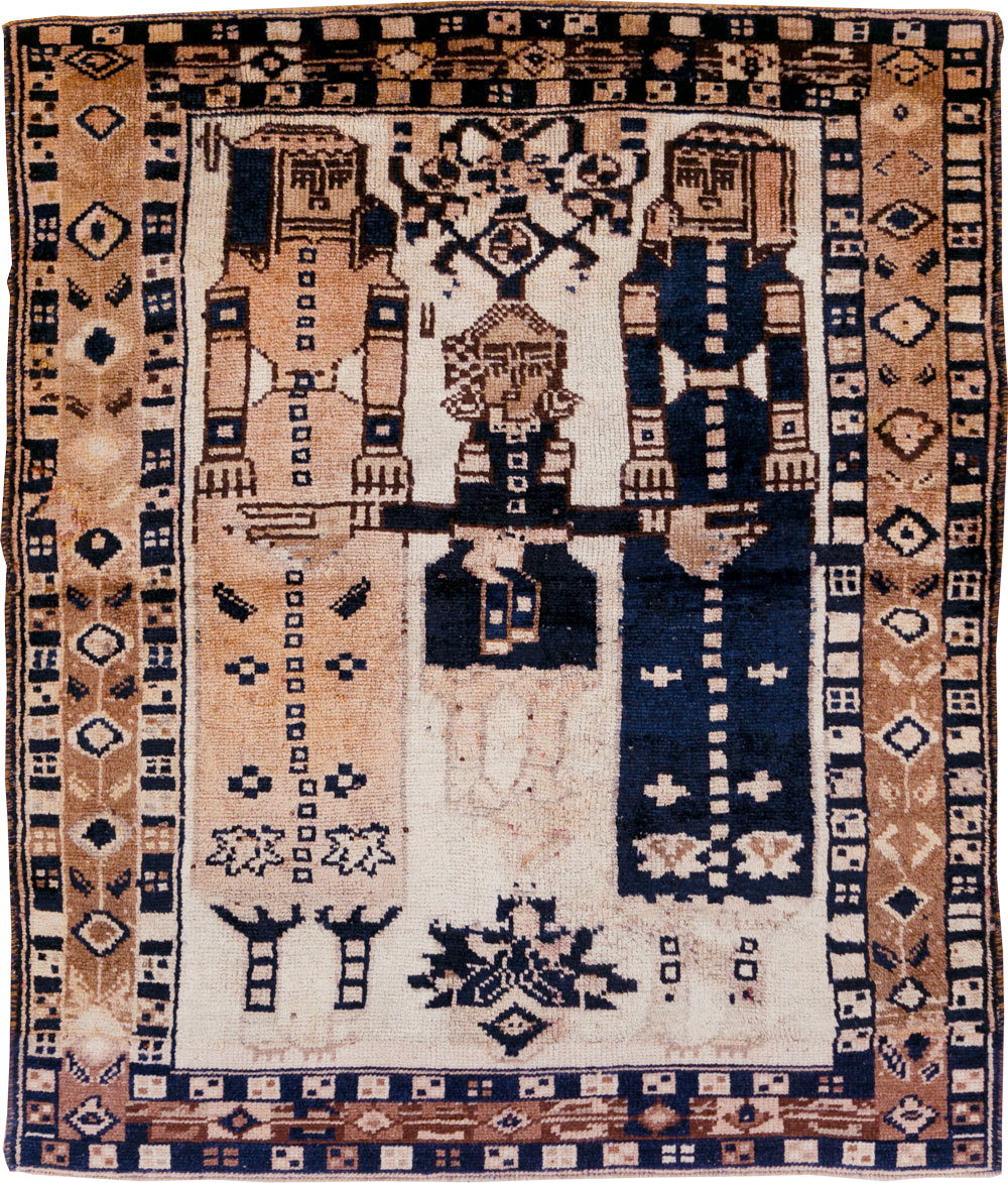 Vintage Persian Bakhtiari Rug, No.30032 - Gsblank
