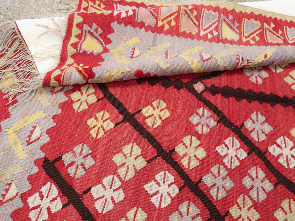 Vintage Turkish Flatweave Kilim Accent Rug, No.30042 - Gsblank