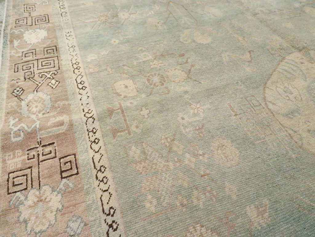 Antique East Turkestan Khotan Accent Rug, No.30043 - Gsblank