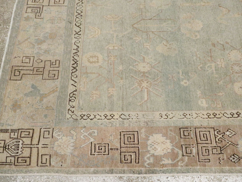 Antique East Turkestan Khotan Accent Rug, No.30043 - Gsblank