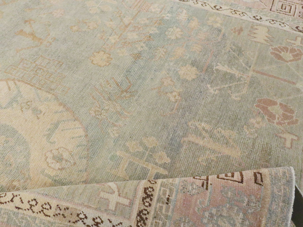 Antique East Turkestan Khotan Accent Rug, No.30043 - Gsblank