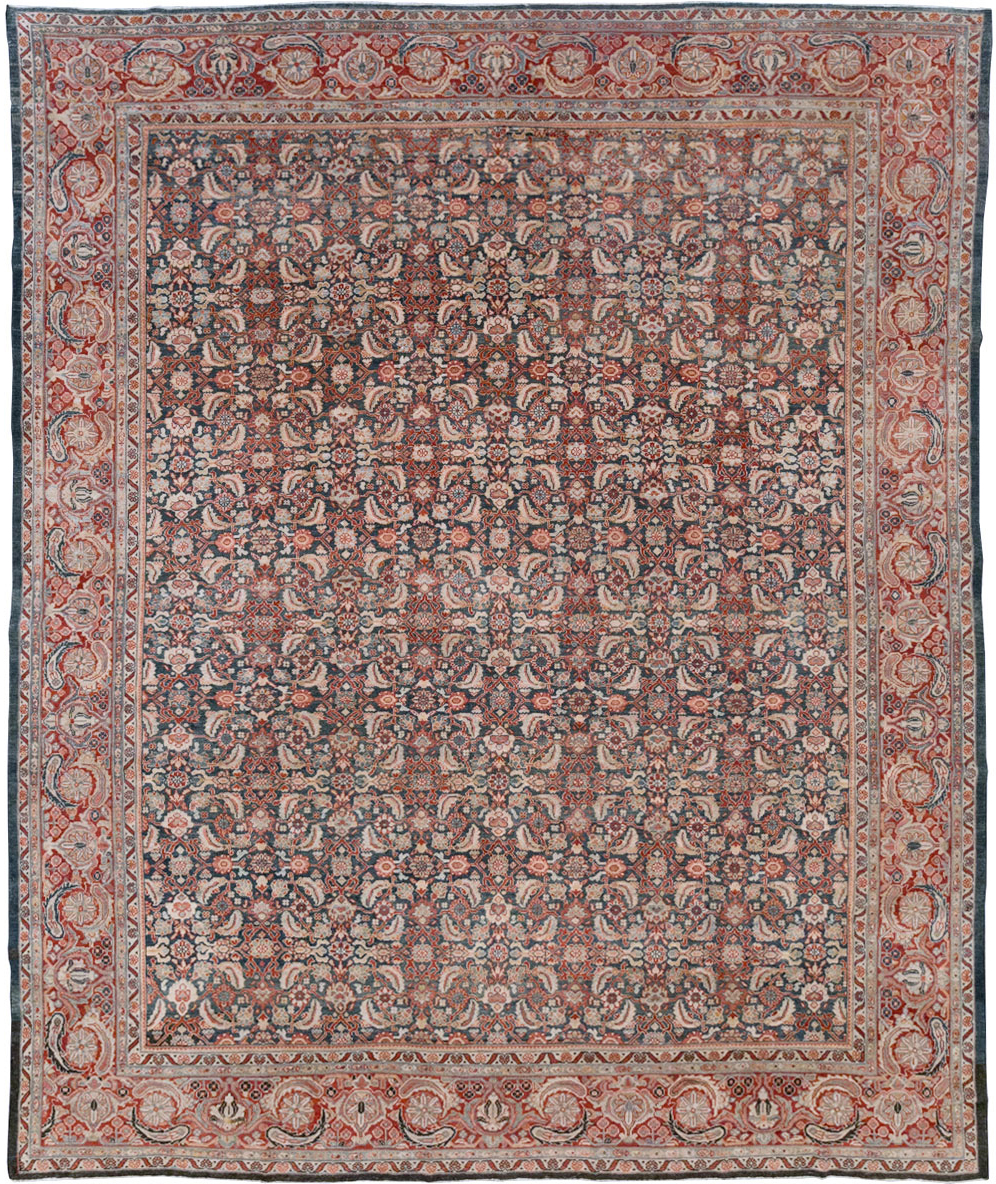 Antique Persian Mahal Room Size Carpet, No.30045 - Gsblank