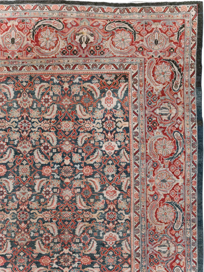 Antique Persian Mahal Room Size Carpet, No.30045 - Gsblank