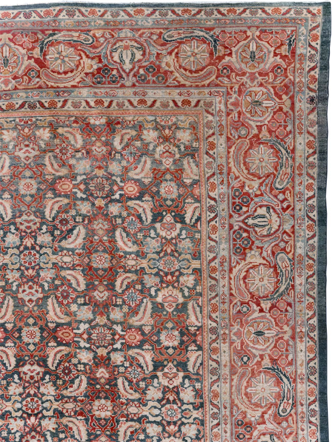 Antique Persian Mahal Room Size Carpet, No.30045 - Gsblank