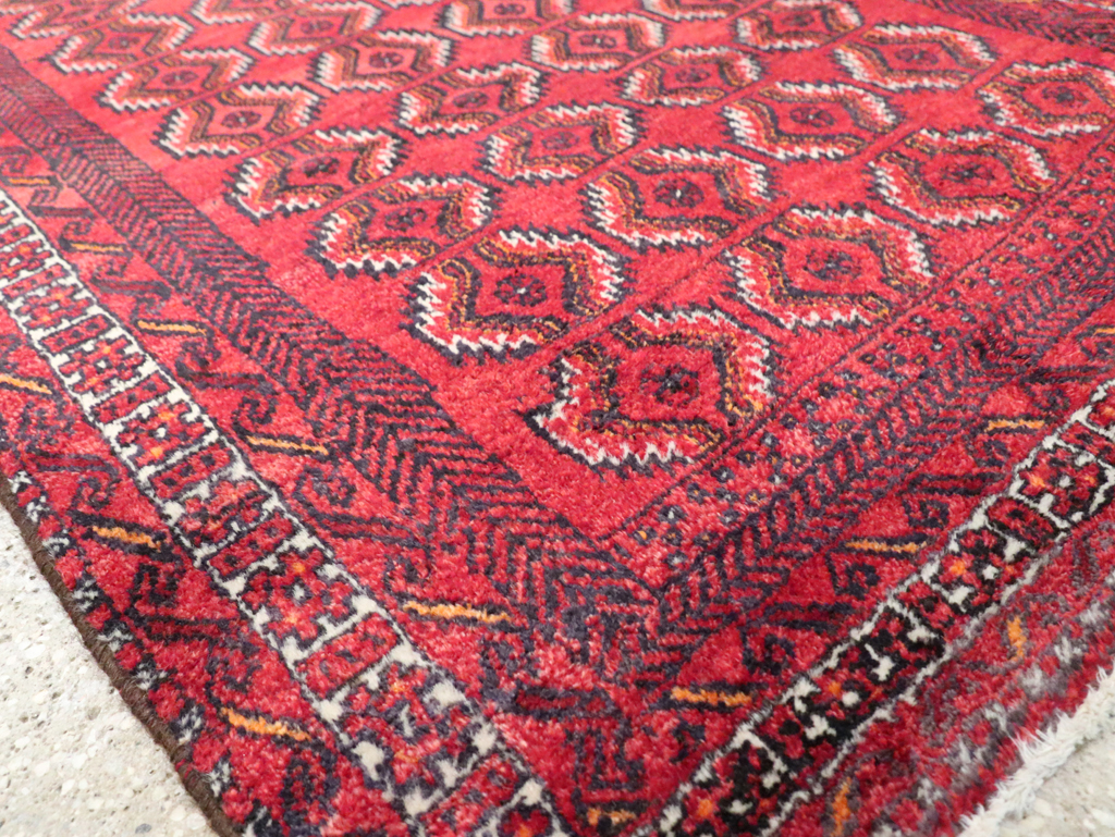 Vintage Central Asian Turkoman Tribal Throw Rug, No.30054 - Gsblank