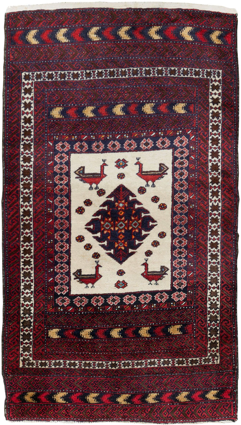 Vintage Persian Pictorial Baluch Rug, No.30055 - Gsblank