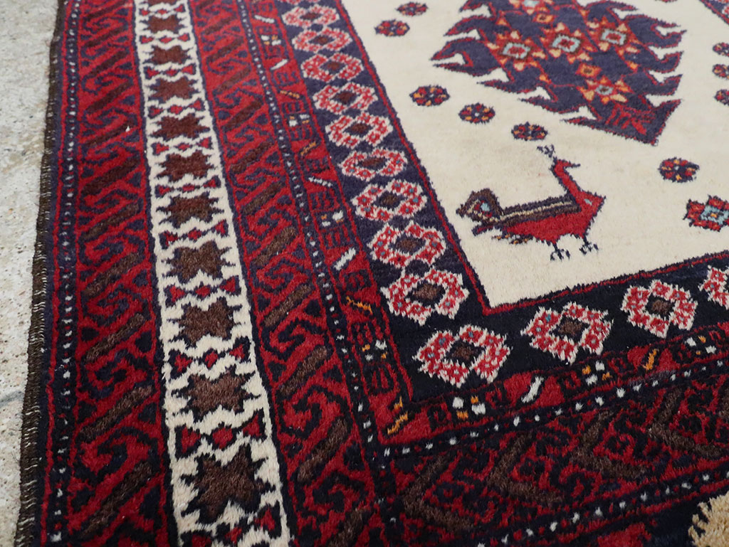 Vintage Persian Pictorial Baluch Rug, No.30055 - Gsblank