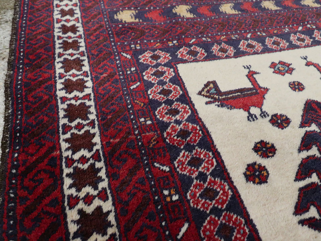 Vintage Persian Pictorial Baluch Rug, No.30055 - Gsblank