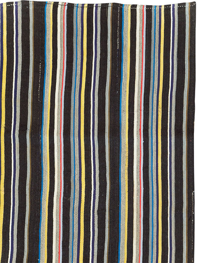 Striped Mid-20th Century Turkish Flatweave Kilim, No.30060 - Gsblank