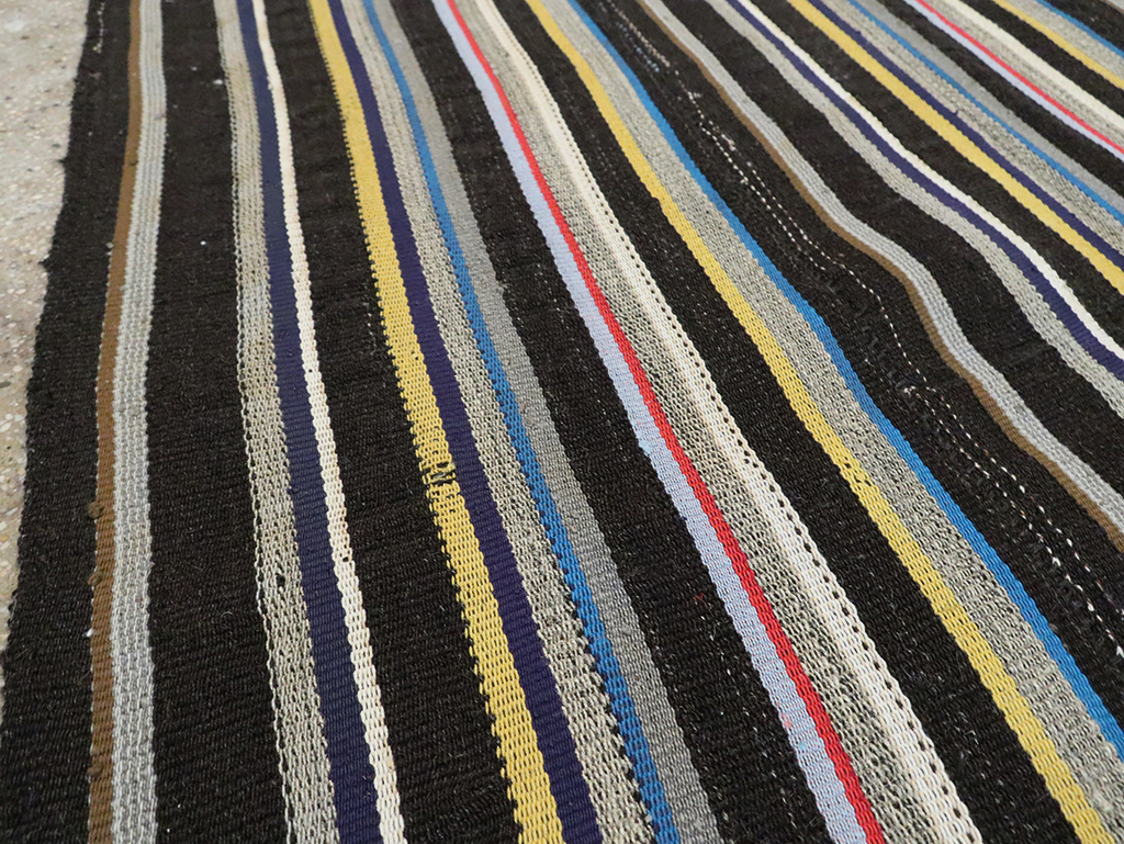 Striped Mid-20th Century Turkish Flatweave Kilim, No.30060 - Gsblank