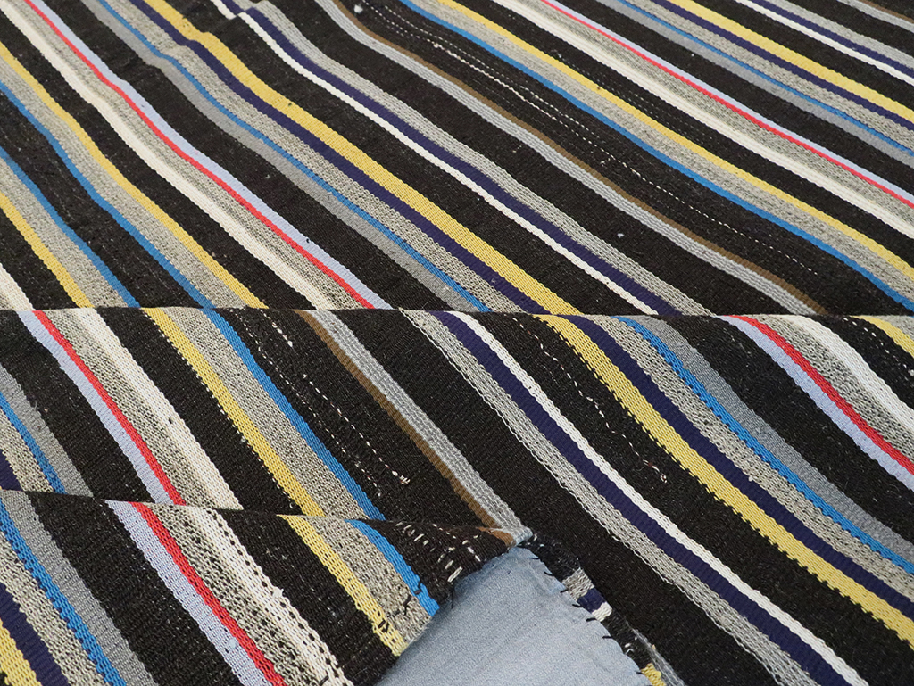 Striped Mid-20th Century Turkish Flatweave Kilim, No.30060 - Gsblank