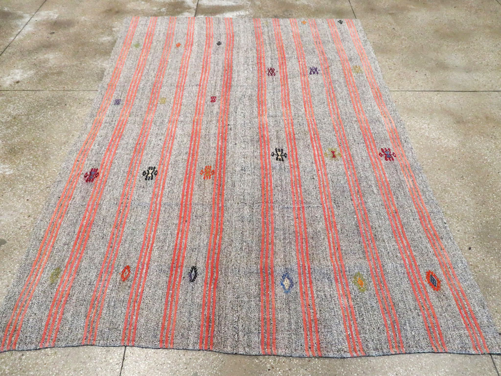 Mid-20th Century Handmade Turkish Flatweave Kilim, No.30068 - Gsblank